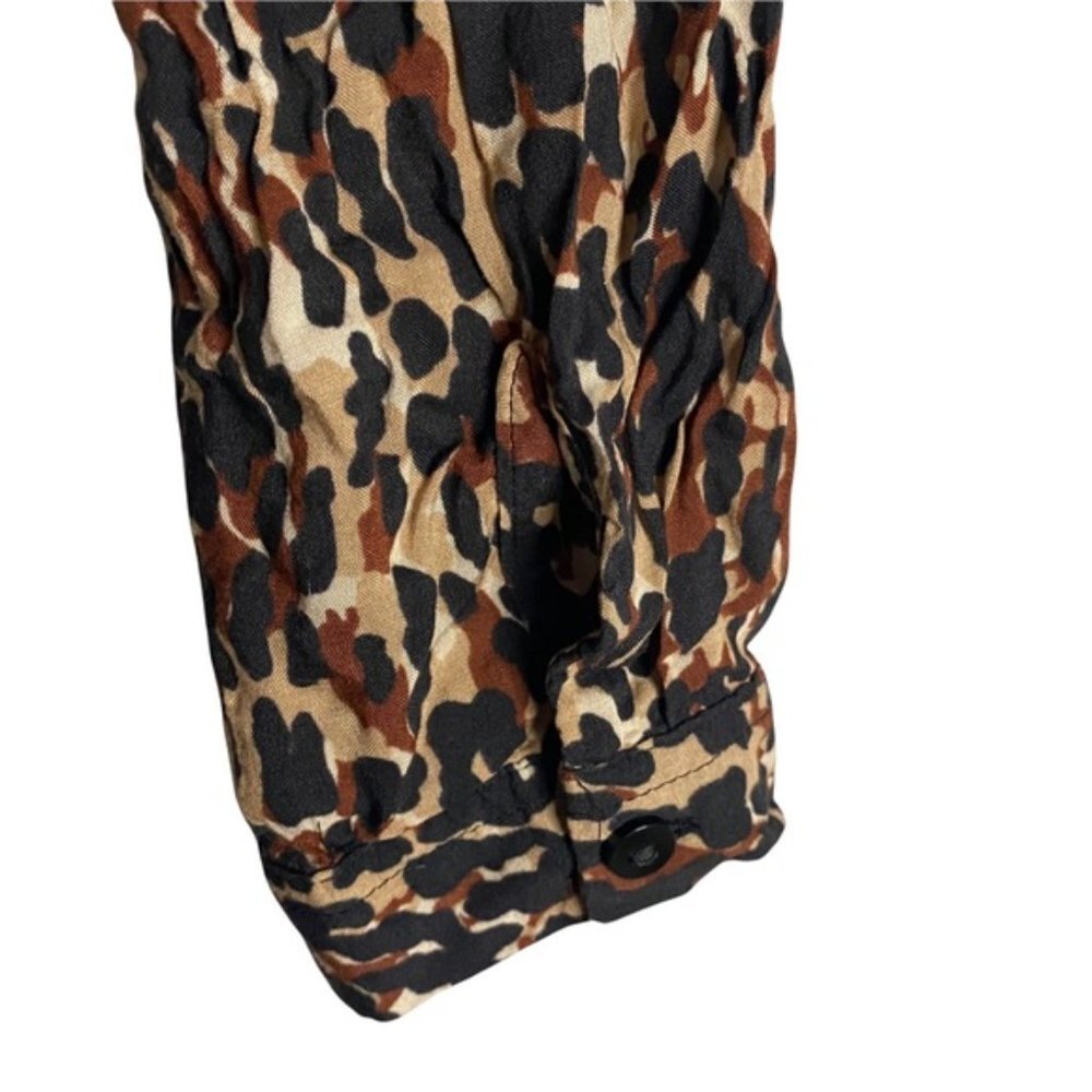 Next Women's Leopard Print Button Up Midi Dress - image 7